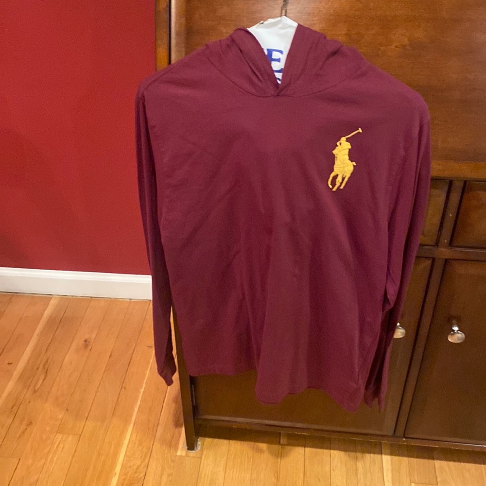Big boys Polo Ralph Lauren hooded long sleeve t shirt size XL 18-20